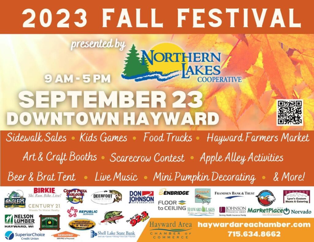 Hayward Fall Festival in Downtown Hayward WI hosted by Hayward Area Chamber presented by Northern Lakes Coop