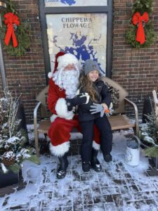 Santa Claus Visits Downtown Hayward WI